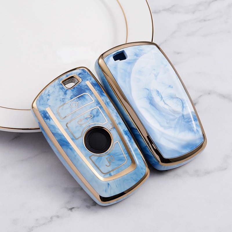 Luxury Marble TPU Car Key case cover for BMW X1 X3 X4 2 3 7 M3 M5 F10 F15 F16 F20 Car accessories
