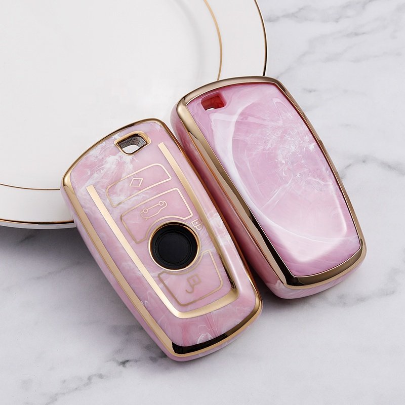 Luxury Marble TPU Car Key case cover for BMW X1 X3 X4 2 3 7 M3 M5 F10 F15 F16 F20 Car accessories