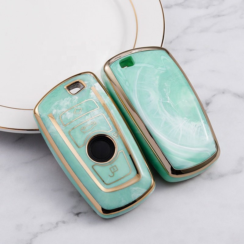 Luxury Marble TPU Car Key case cover for BMW X1 X3 X4 2 3 7 M3 M5 F10 F15 F16 F20 Car accessories
