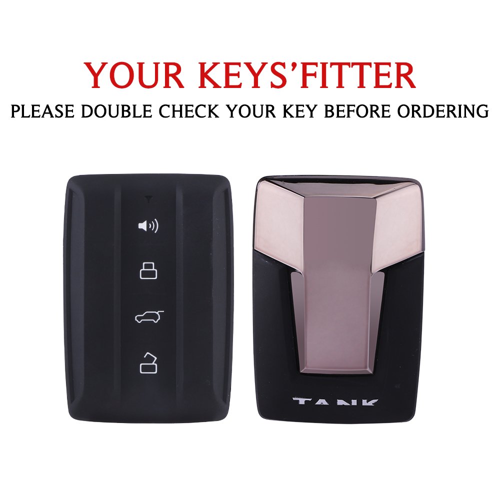 For TANK leather Key Fob Cover 2/3 button key shell fit for TANK 300/400/500/600/700 key cover