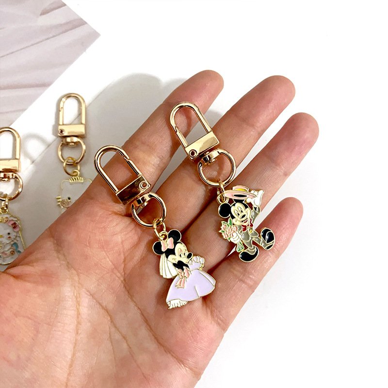 Car Key Accessories Lovely Cartoon bride Cat wedding gifts Bag Decoration Keychain Woman Gift Key Ring Custom Key Chain