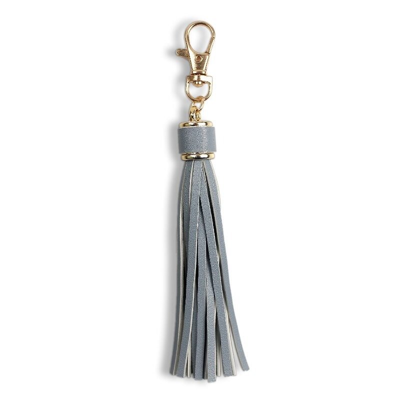 Colorful Fringed Key Chains for Women PU Leather Car Keychain Accessories Cute Ladies Bag Hanging Ornaments Gift
