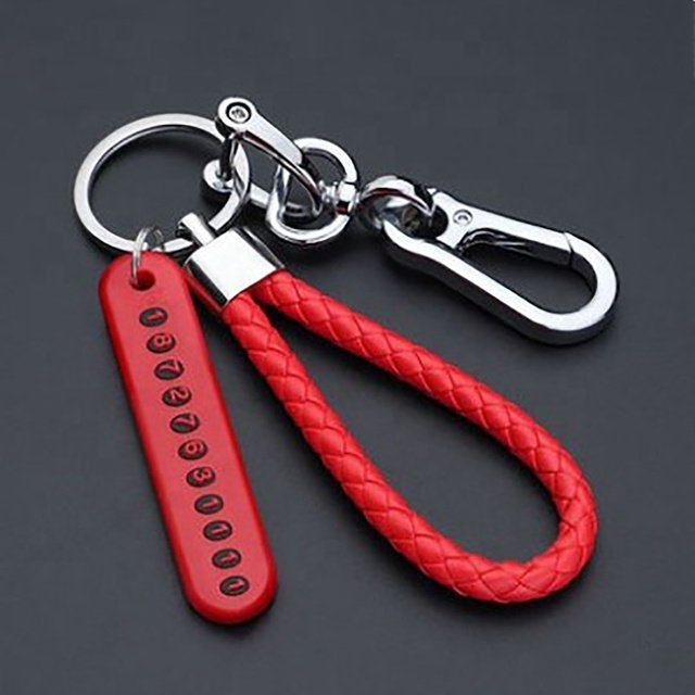 Car Keychain with Anti-Lost Phone Number