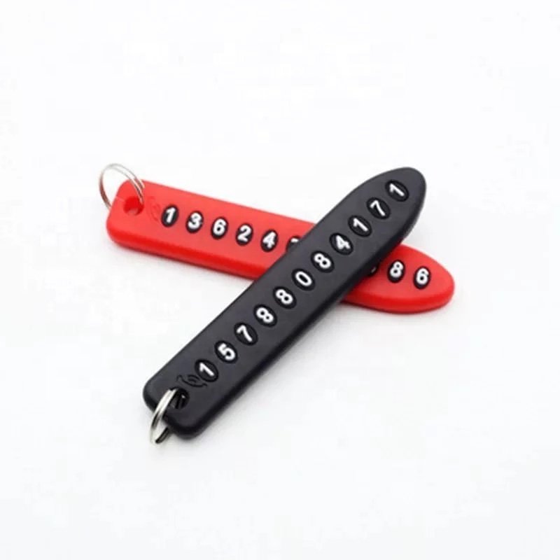 Car Keychain with Anti-Lost Phone Number