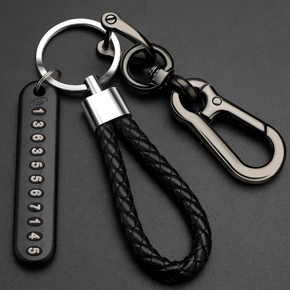 Car Keychain with Anti-Lost Phone Number