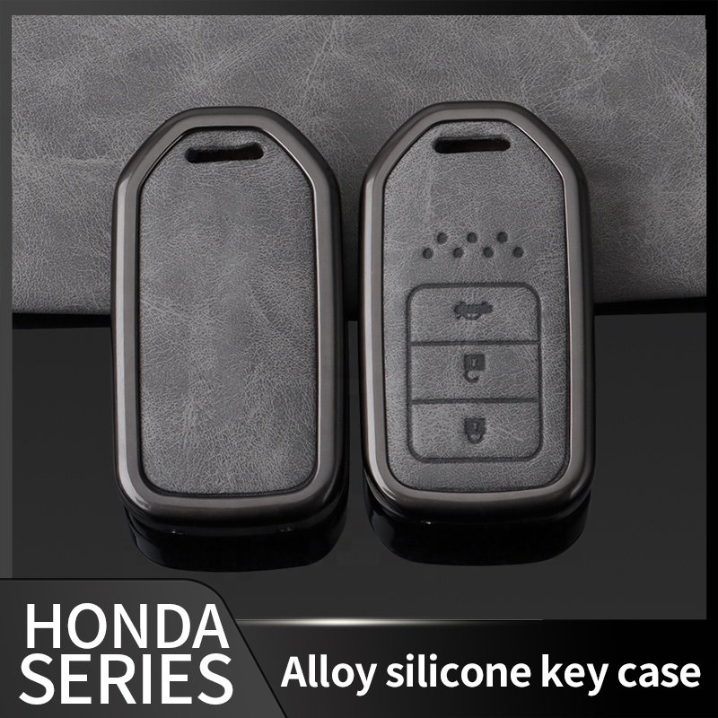 Professional Service Leather With Keychain Alloy Metal Car Key Case Cover