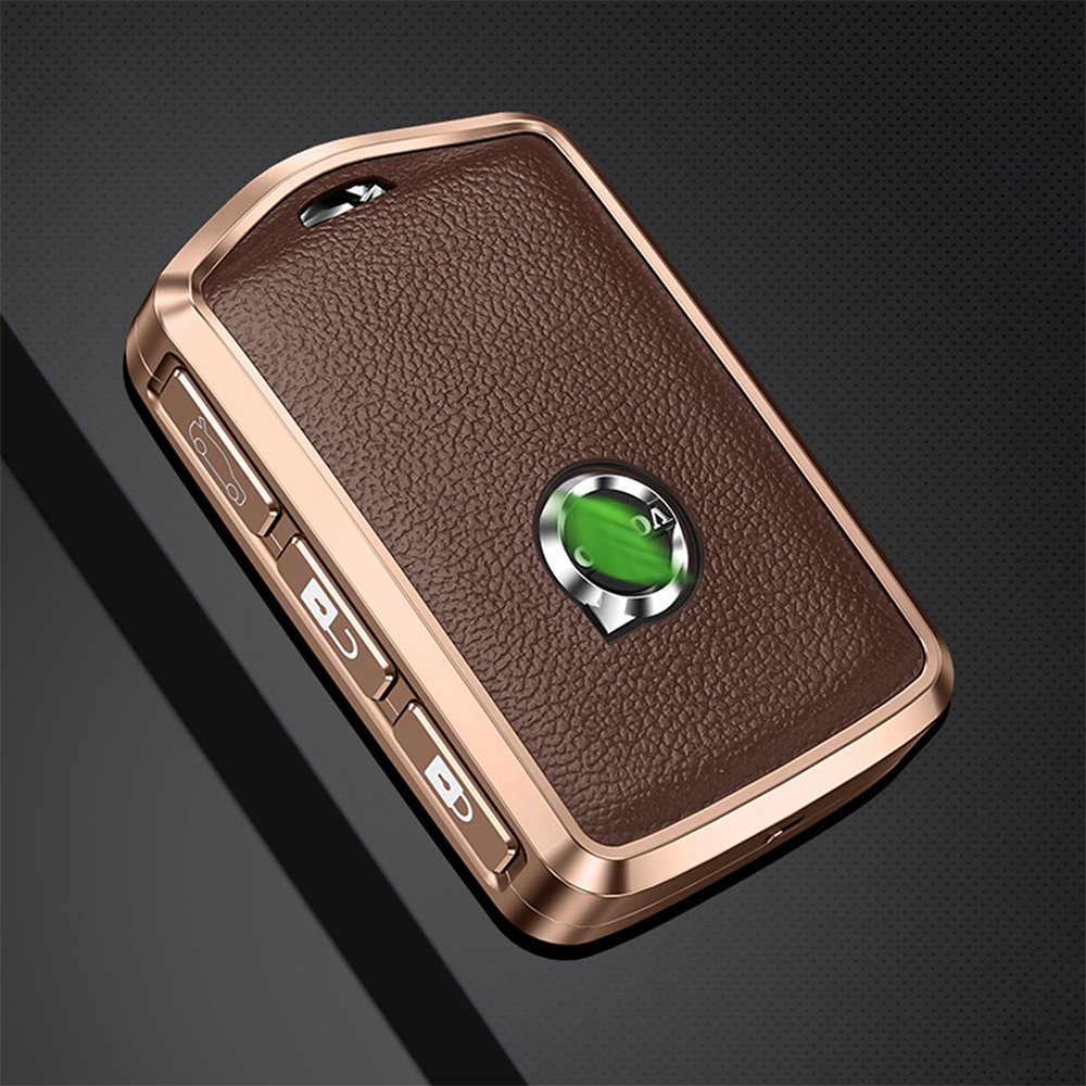 Volvo XC60 S60 S90 XC40 XC90 V60 V90 Car Key Case Cover Shell New Leather Aluminum Alloy Protective Remote Accessory