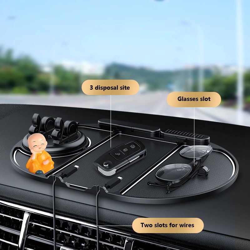 Silicone Mat Car Interior Accessories Parking Number Card Glasses Key Cable Storage Smartphone Non Slip Car Dashboard Sticky Pad