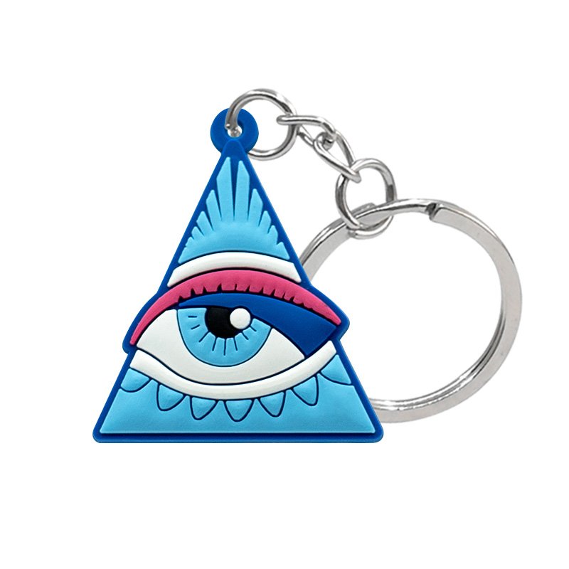 keychain eyes cartoon figure keyrings magic movie key chains cute key holder fit kids children bag trinket custom wholesale