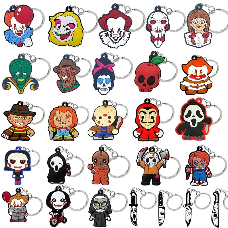 keychain eyes cartoon figure keyrings magic movie key chains cute key holder fit kids children bag trinket custom wholesale