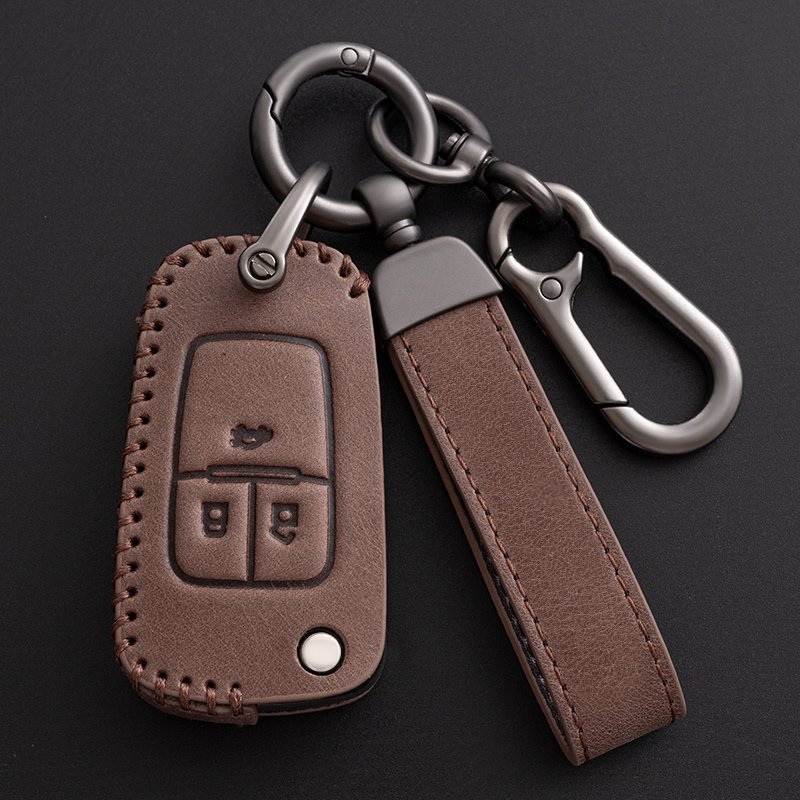 Car Key Accessories New Luxury Leather Car Key Holder Custom Car Key Case Cover For Chevrolet Malibu Equinox Cruze Spark