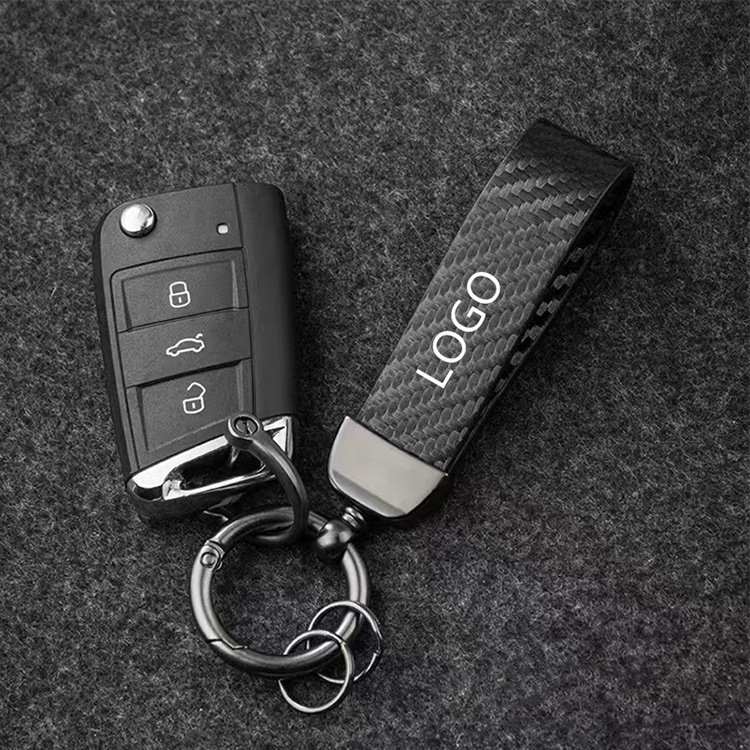 Carbon Fiber Key Chain Key Ring Minimalist Car Keychain for Man