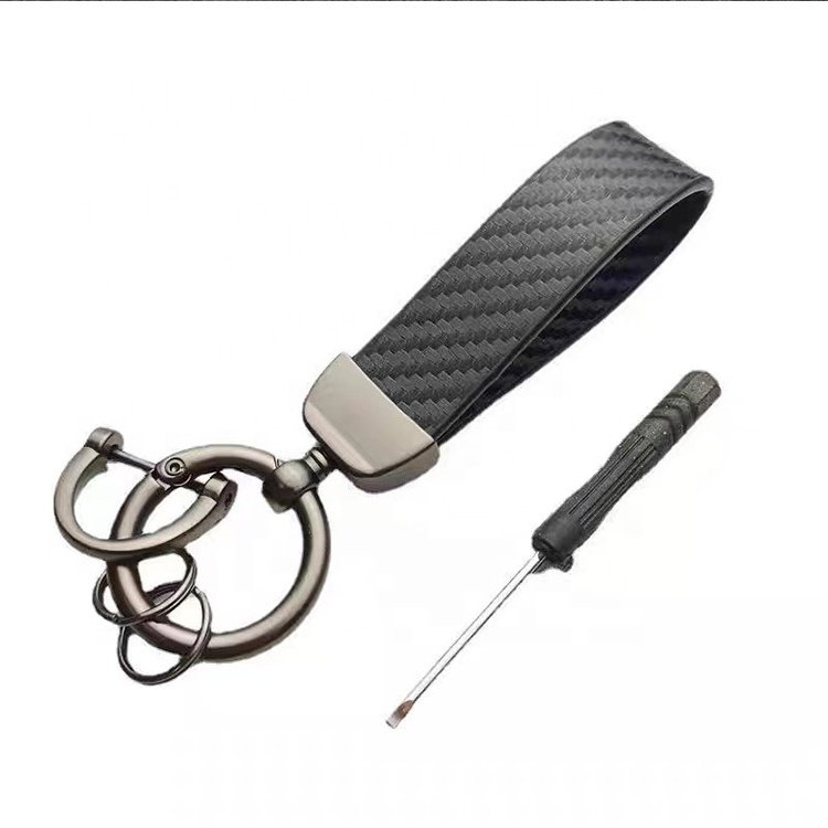 Carbon Fiber Key Chain Key Ring Minimalist Car Keychain for Man