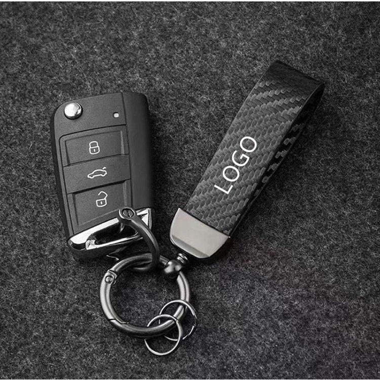 Carbon Fiber Key Chain Key Ring Minimalist Car Keychain for Man