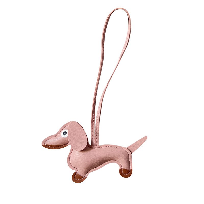 Hot Sale Custom Dog Designer Pu Leather Key chain Bag Charm Pendant Car Keyring Luxury KeyChain