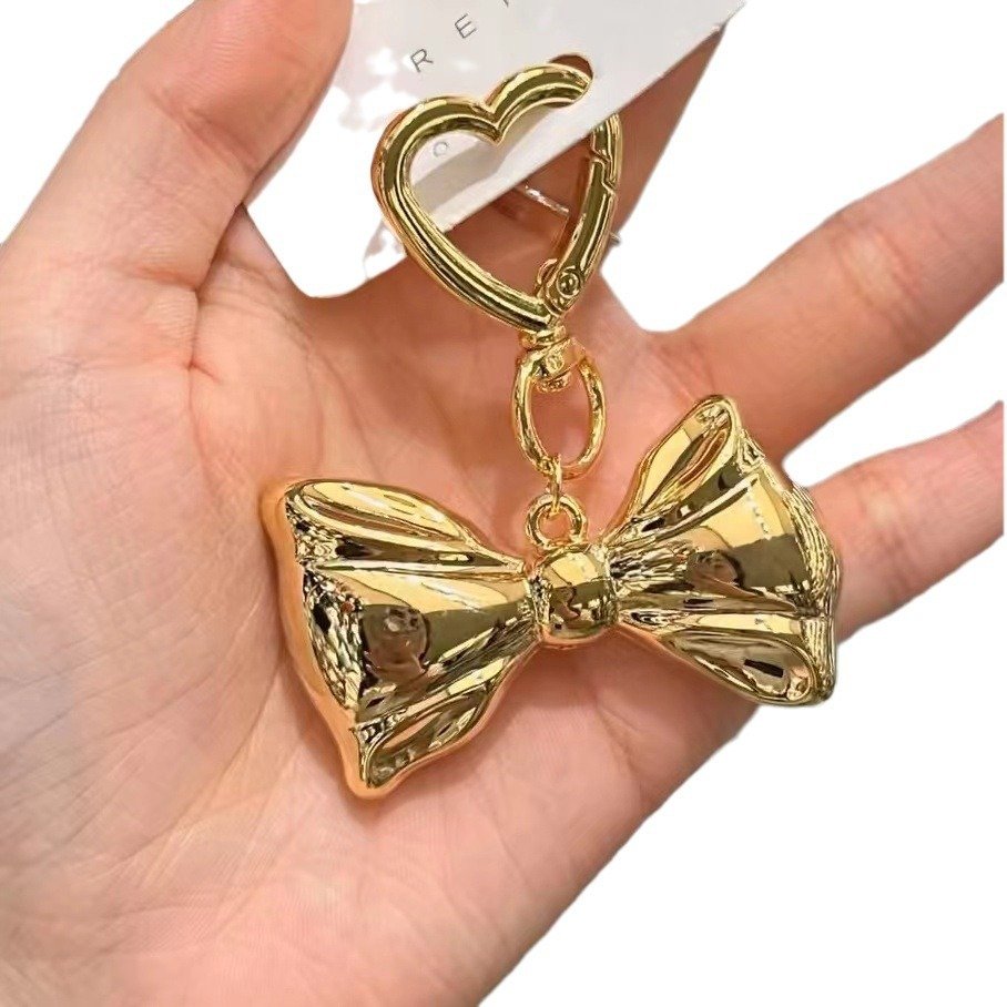 Colored Custom Butterfly Bow knot Keychain Butterfly Keychain Rhinestone Bling Wristlet keychain for purses, backpack