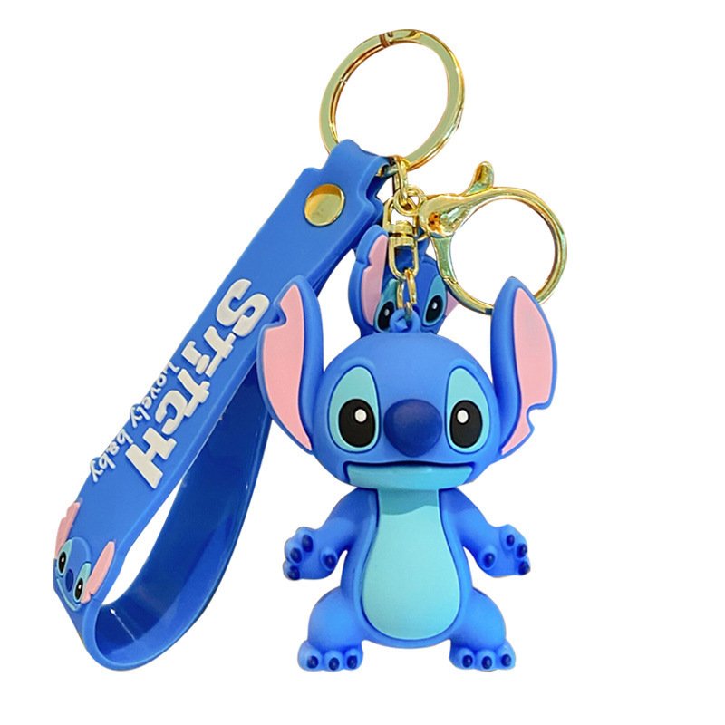 New Stitch Ilaveros Car Key Handbag Accessories Lilo Stitches Pink Angel Anime Keyring Christmas Gift Stitch Keychains