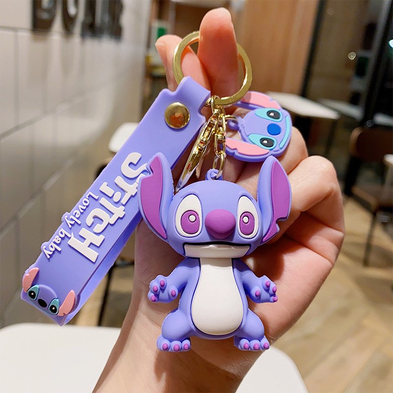 New Stitch Ilaveros Car Key Handbag Accessories Lilo Stitches Pink Angel Anime Keyring Christmas Gift Stitch Keychains