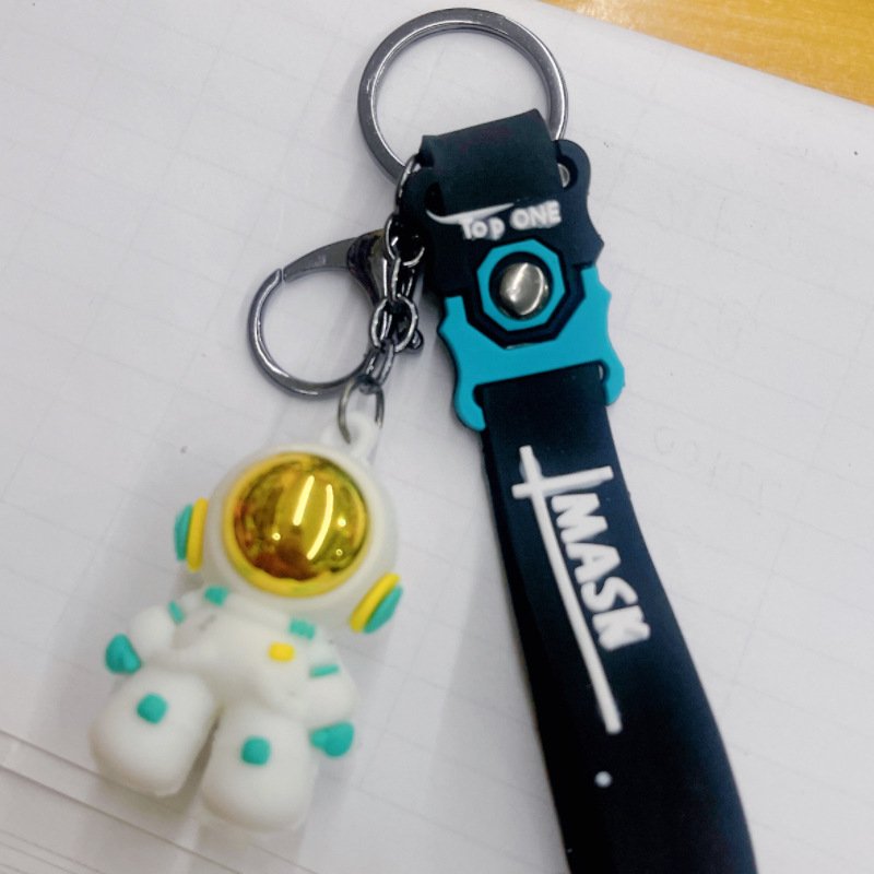 2024 New Creative Cartoon Bear Rabbit Keychain Rubber Cute Doll Keyring Bag Backpack Charm Pendant Couple Key Chain Accessories