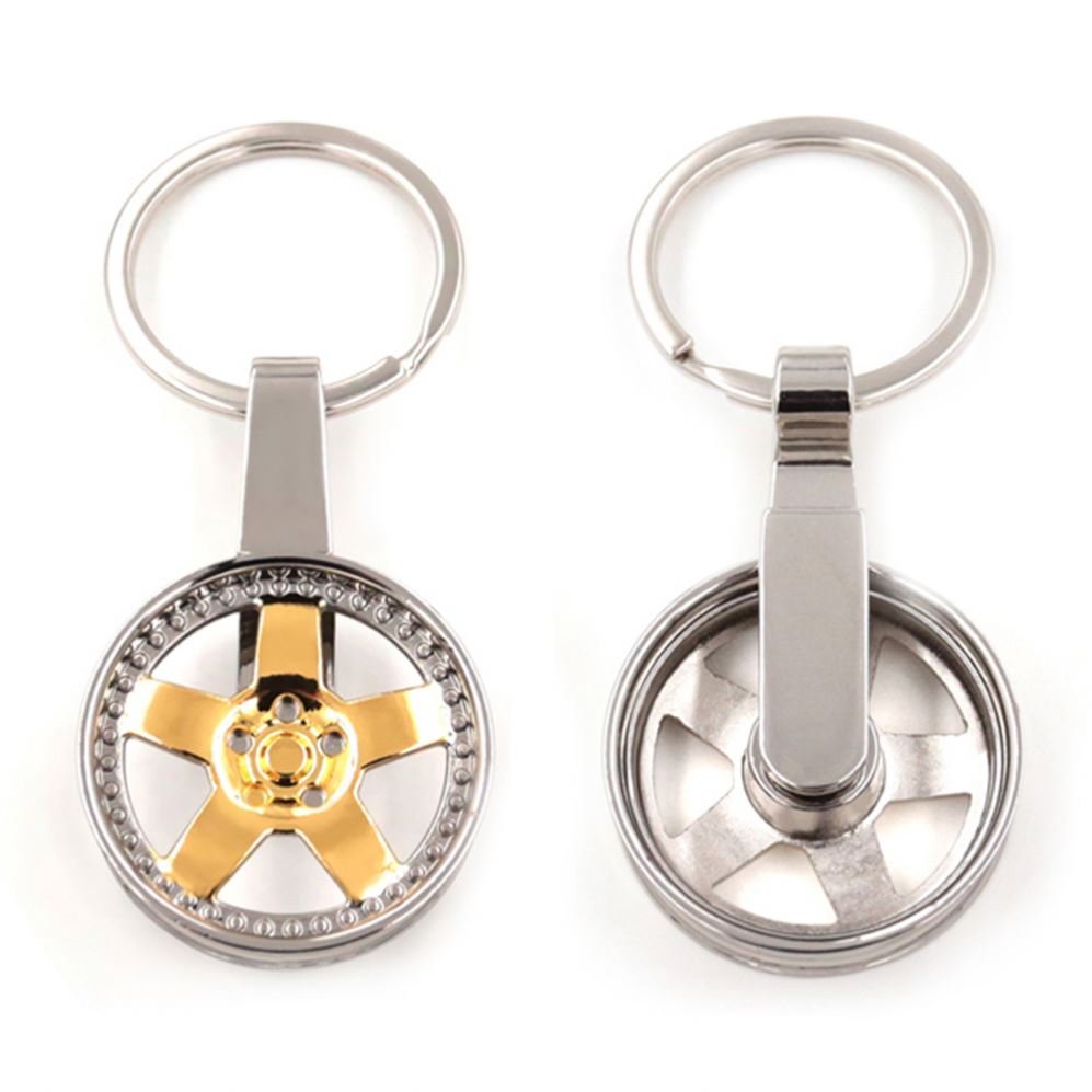Taskwingifts Custom logo auto part accessories key chain metal automotive car tire keychain with back card