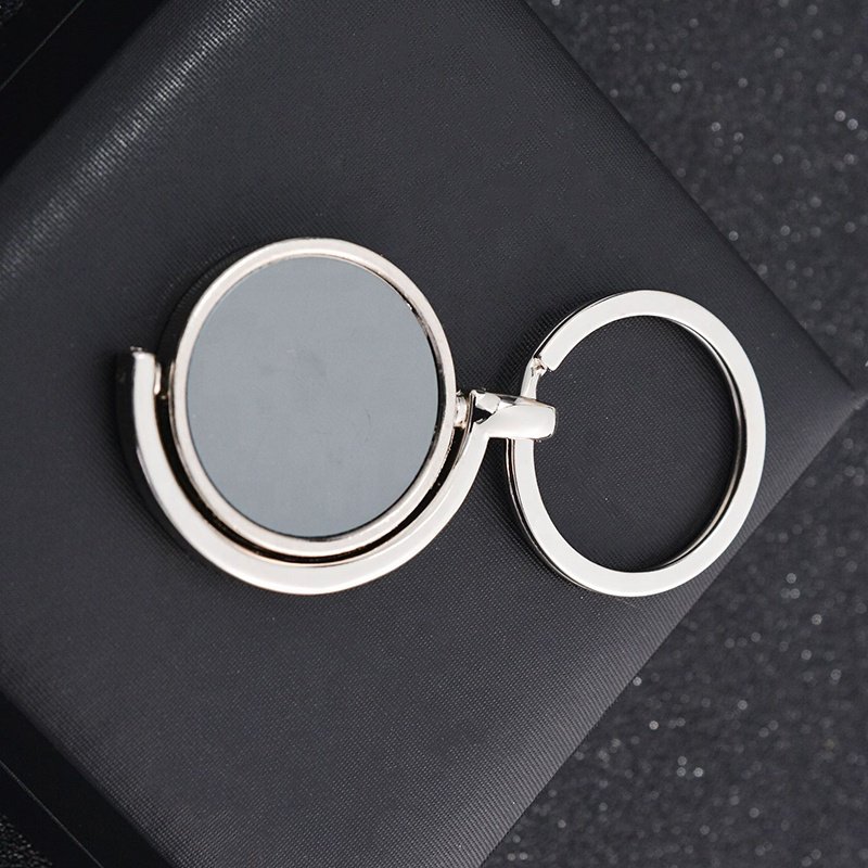 Metal key rings double sides custom logo key chain blank metal keychain accessories for promotional