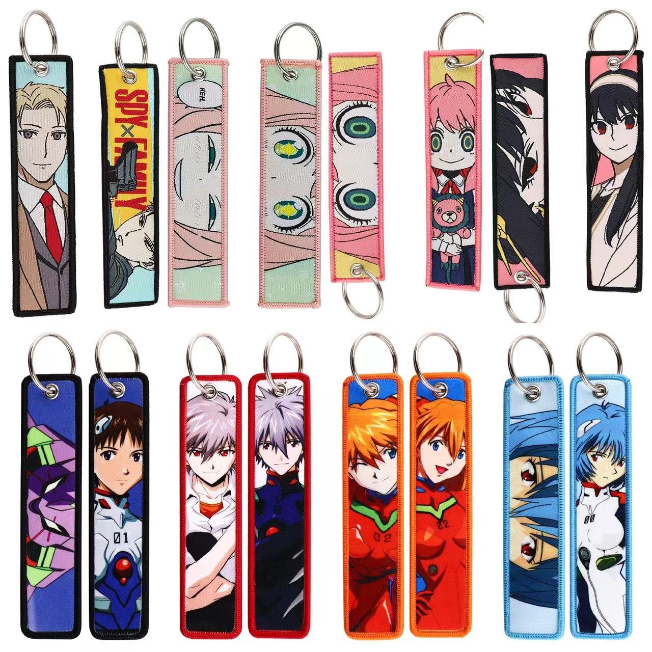 Anime Keychains Jet Tags Motorcycle Car Accessories Key Rings For Luggage Bag Anime Tag Keychain Lanyard