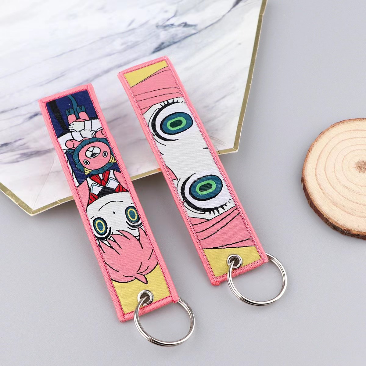 Anime Keychains Jet Tags Motorcycle Car Accessories Key Rings For Luggage Bag Anime Tag Keychain Lanyard