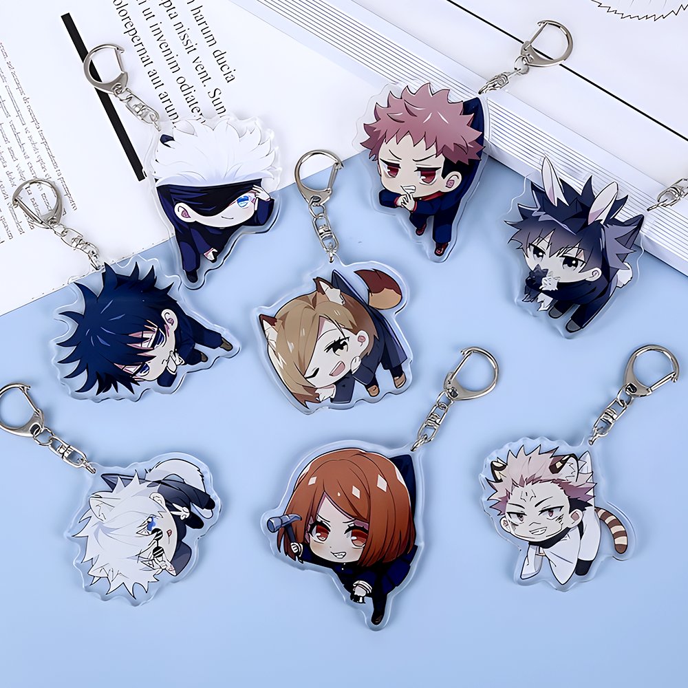 Custom anime plastic key chain Acrylic Keychain Souvenir Gift Printed cute acrylic charms acrylic keyring pendant Customized
