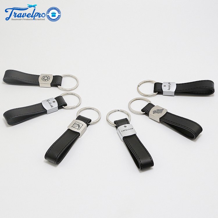 Travelpro Fashion Personalized Charm Keyring Luxury Key Holder Genuine Metal Custom Car Pu Leather Keychain
