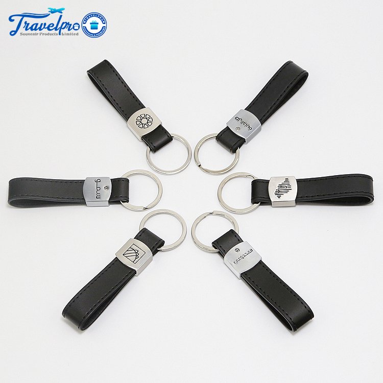 Travelpro Fashion Personalized Charm Keyring Luxury Key Holder Genuine Metal Custom Car Pu Leather Keychain
