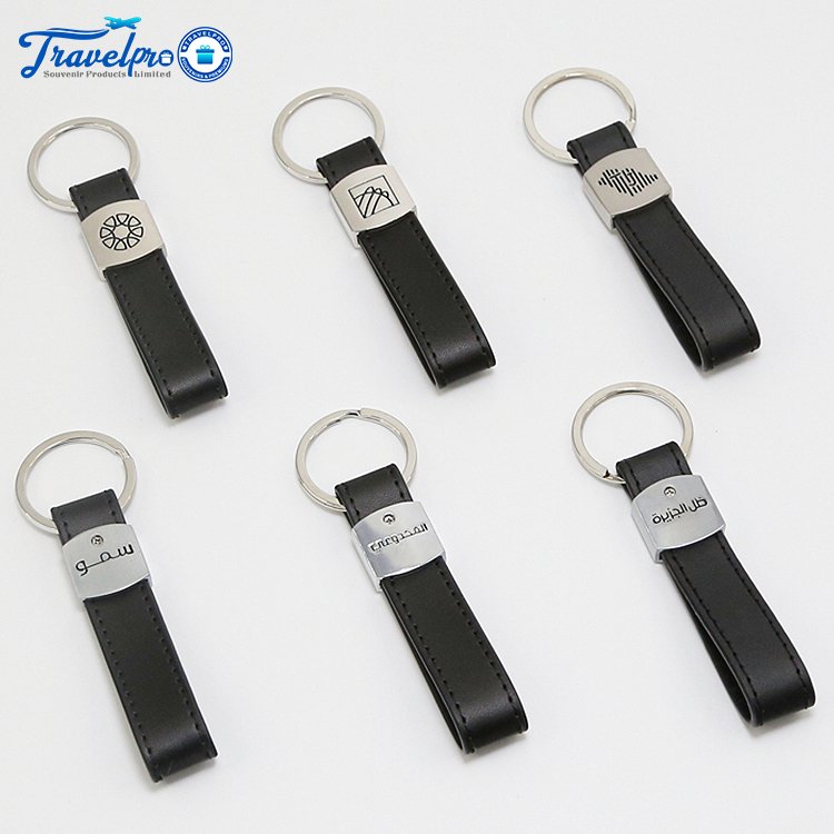 Travelpro Fashion Personalized Charm Keyring Luxury Key Holder Genuine Metal Custom Car Pu Leather Keychain