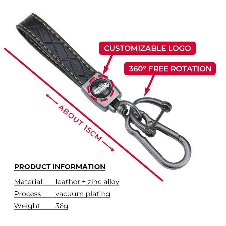 Luxury Genuine Leather Plaid Keychain 5 Colors Women Men Black Buckle Car Key Chain Holder Jewelry Gift Chaveiro Car keychain