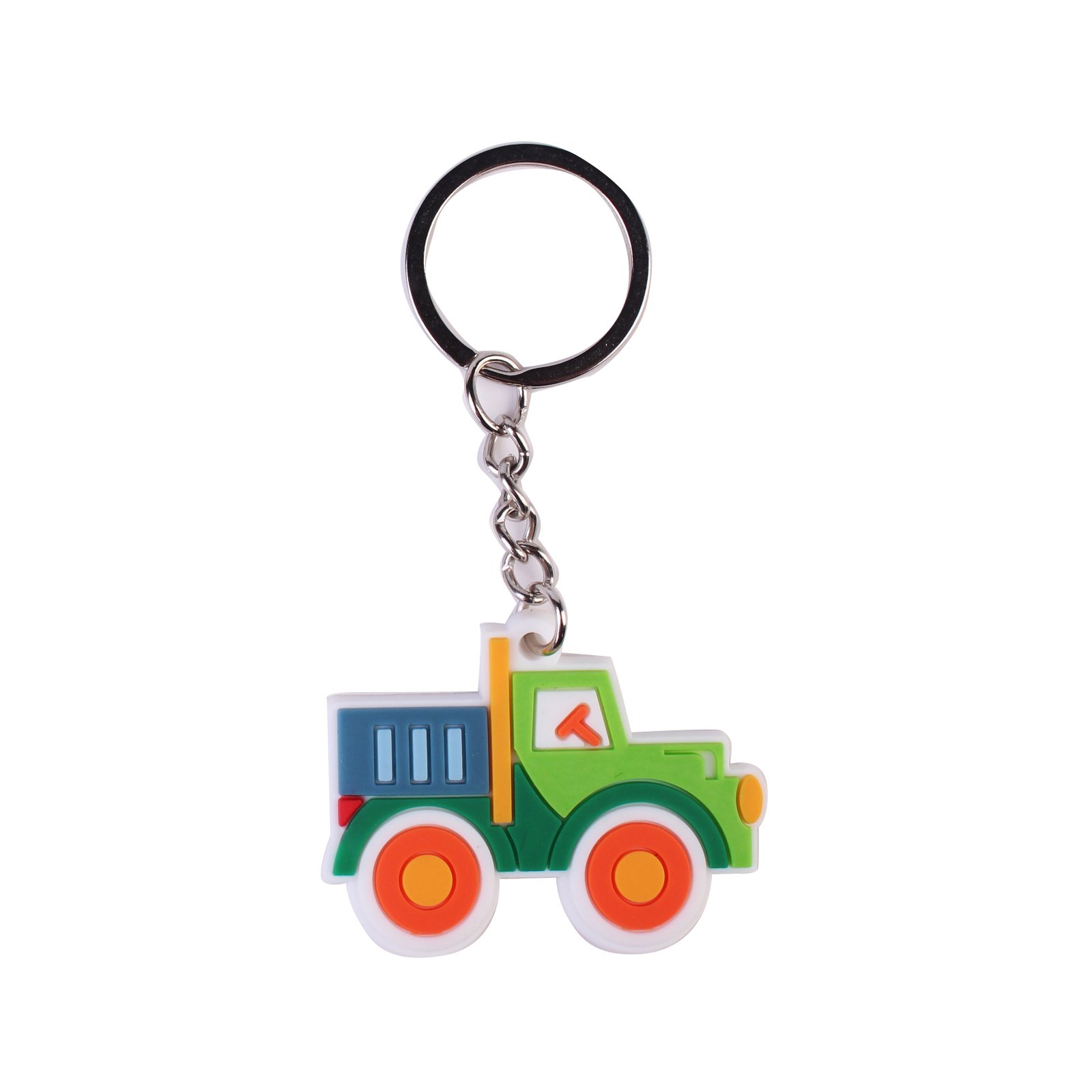 Wholesale 2D PVC Key Chains Custom Creative New Arrival Cool Building Earthmoving Car Excavator Digger Key Chains Gift for Kid