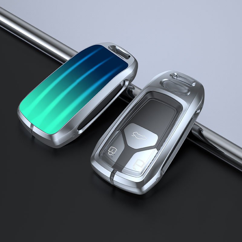 Wholesale Price Luxury Zinc Alloy 3D Tempered Glasses Car Remote Smart Key Holder for Car Key Case