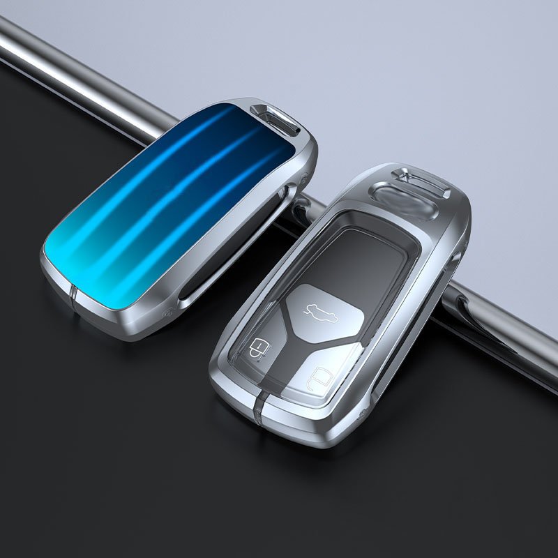 Wholesale Price Luxury Zinc Alloy 3D Tempered Glasses Car Remote Smart Key Holder for Car Key Case
