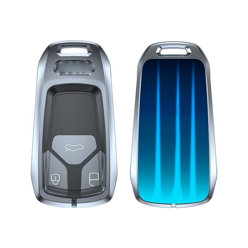 Wholesale Price Luxury Zinc Alloy 3D Tempered Glasses Car Remote Smart Key Holder for Car Key Case