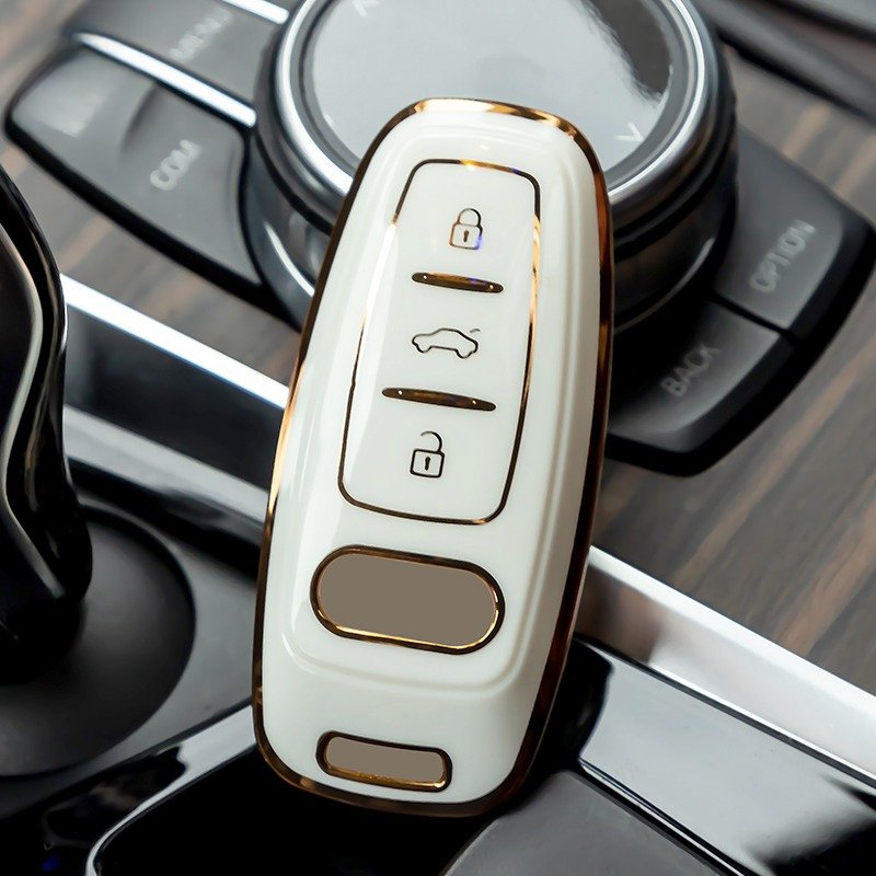 New style color waterproof Heat Resistant Smart 3 buttons TPU car key cover for Audi A6 A7 A8