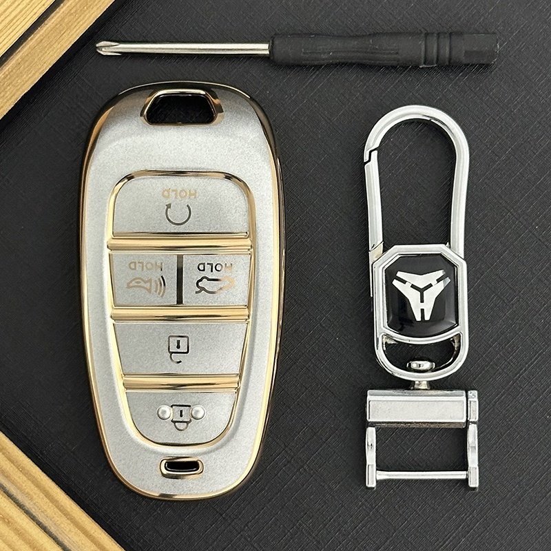 Quicksand TPU Key Fob Cover Fit for Hyundai Elantra Sonata Kia Forte Optima Spectra Protector car key case Accessories