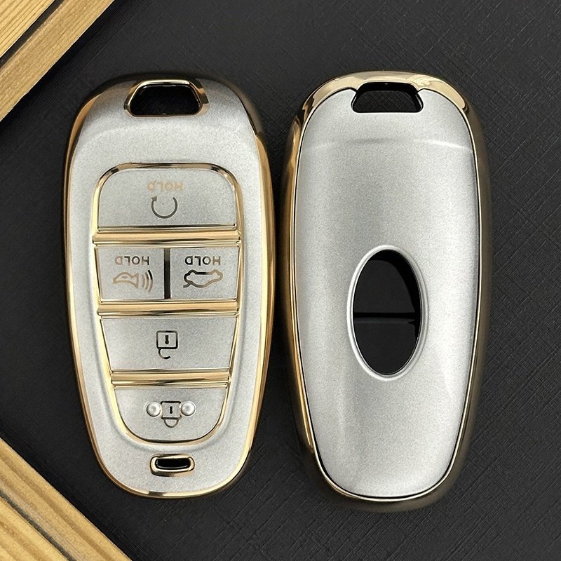 Quicksand TPU Key Fob Cover Fit for Hyundai Elantra Sonata Kia Forte Optima Spectra Protector car key case Accessories