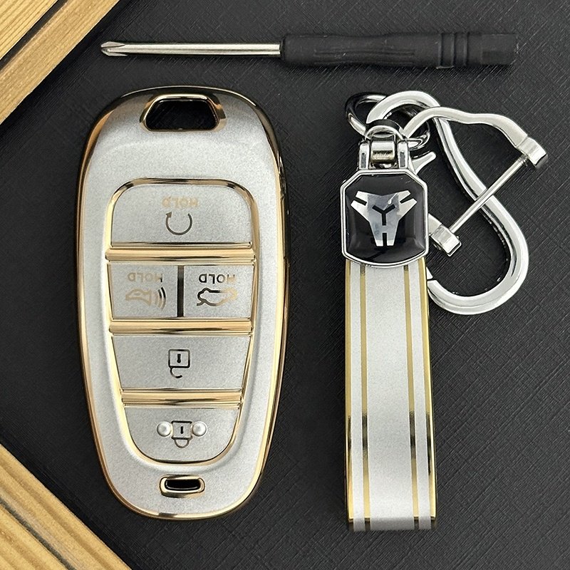 Quicksand TPU Key Fob Cover Fit for Hyundai Elantra Sonata Kia Forte Optima Spectra Protector car key case Accessories