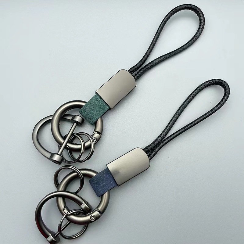 Genuine Leather Keychain Rope Key Chain Metal Key Chains Men Or Women Car Key Holder Key Cover Auto Keyring Accessories Gifts