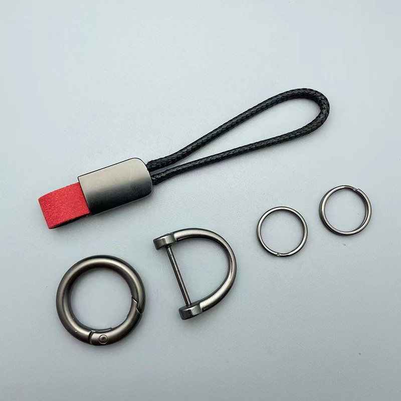 Genuine Leather Keychain Rope Key Chain Metal Key Chains Men Or Women Car Key Holder Key Cover Auto Keyring Accessories Gifts