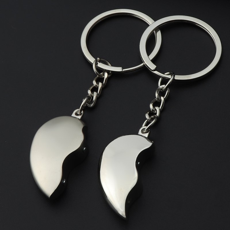 Hot Sale Zinc Alloy Silver Plated Lovers Gift Wedding Favors Couple My Heart Keychain Fashion Keyring Key Fob Creative Key Chain