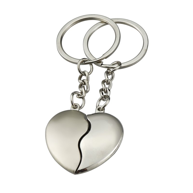 Hot Sale Zinc Alloy Silver Plated Lovers Gift Wedding Favors Couple My Heart Keychain Fashion Keyring Key Fob Creative Key Chain