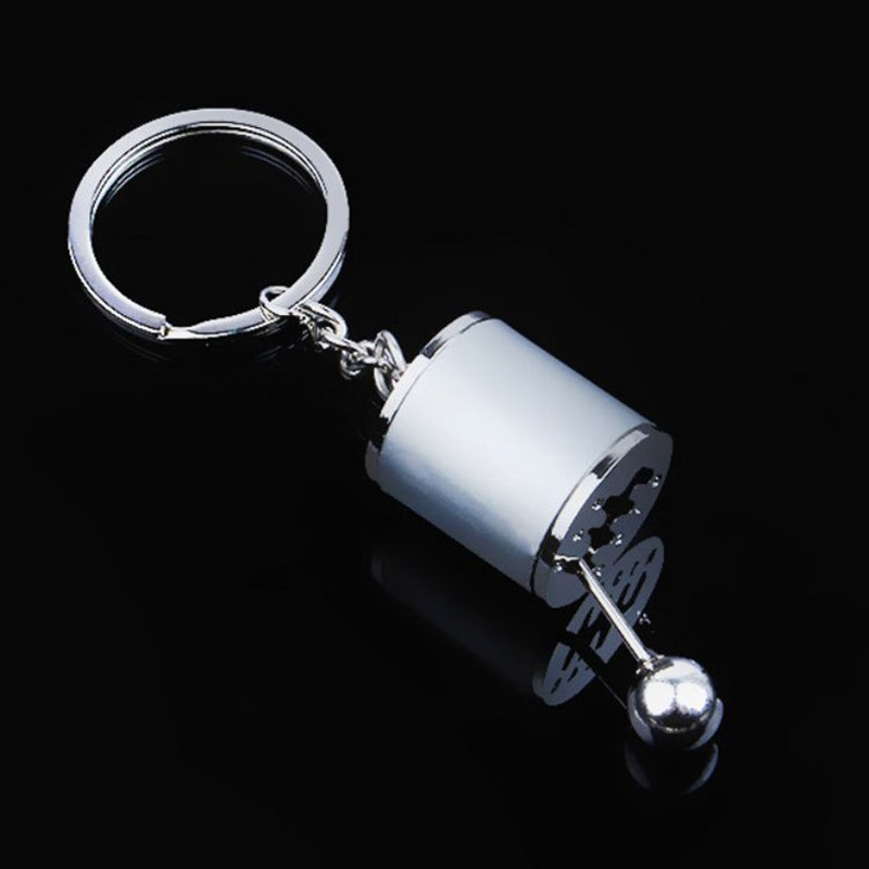 3D Metal Miniature Six Speed Manual Shift Gear Stick Style Keychain