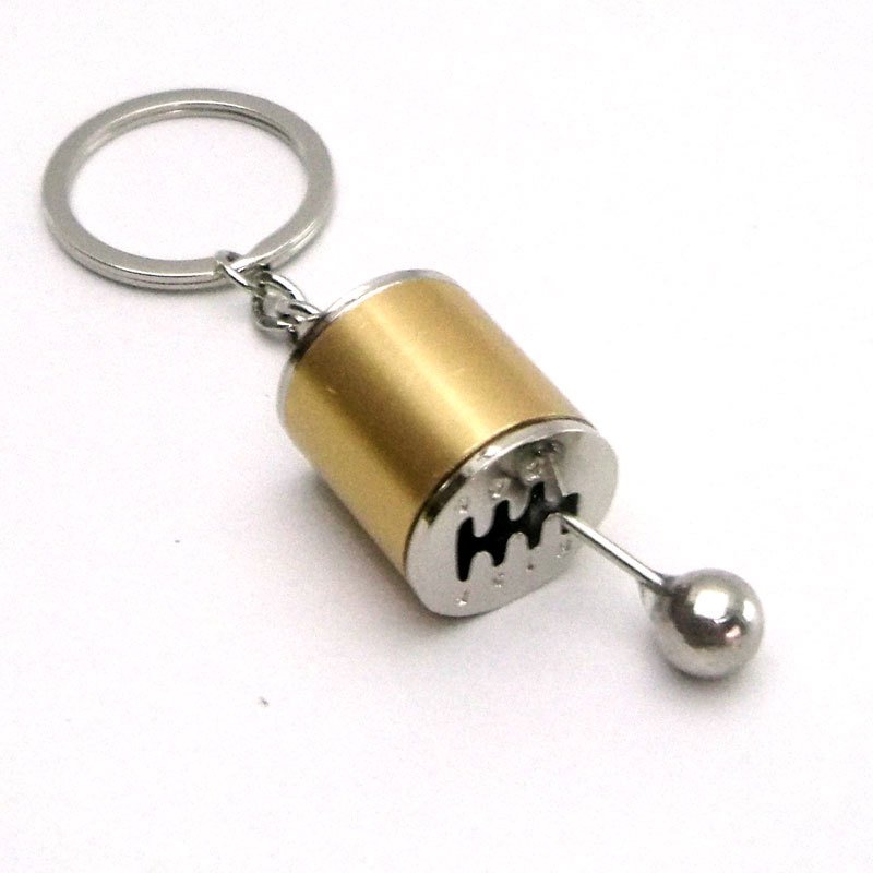 3D Metal Miniature Six Speed Manual Shift Gear Stick Style Keychain