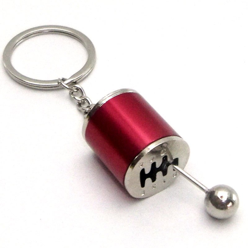 3D Metal Miniature Six Speed Manual Shift Gear Stick Style Keychain