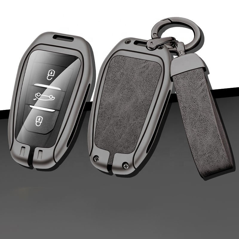 Metal Custom Car Logo Key Case Cover For Peugeot 208 308 408 508 2008 3008 4008 5008 Citroen C1 C2 C3-xr C4 C6 Picasso Ds Ds4