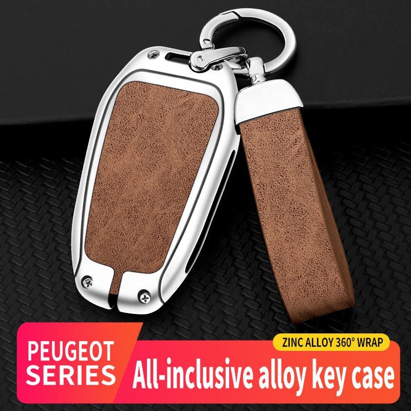 Metal Custom Car Logo Key Case Cover For Peugeot 208 308 408 508 2008 3008 4008 5008 Citroen C1 C2 C3-xr C4 C6 Picasso Ds Ds4
