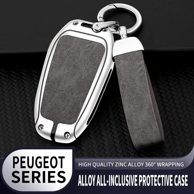 Metal Custom Car Logo Key Case Cover For Peugeot 208 308 408 508 2008 3008 4008 5008 Citroen C1 C2 C3-xr C4 C6 Picasso Ds Ds4